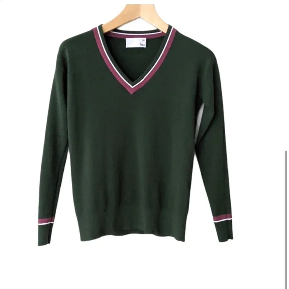 Aritzia Wilfred Free Wolter V-Neck Varsity Sweater - Picture 2 of 3